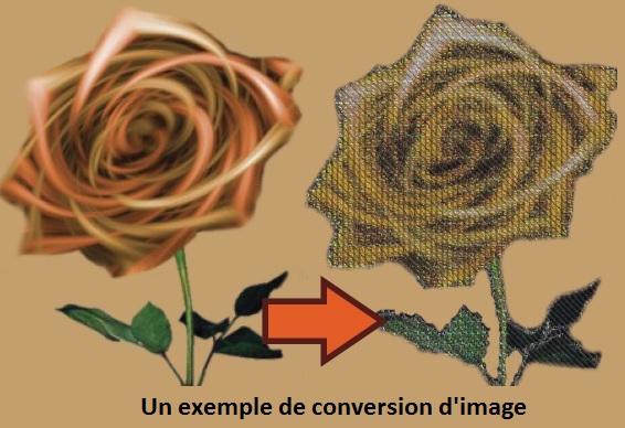Conversion d'image pour réalisation de broderie sous Drawings